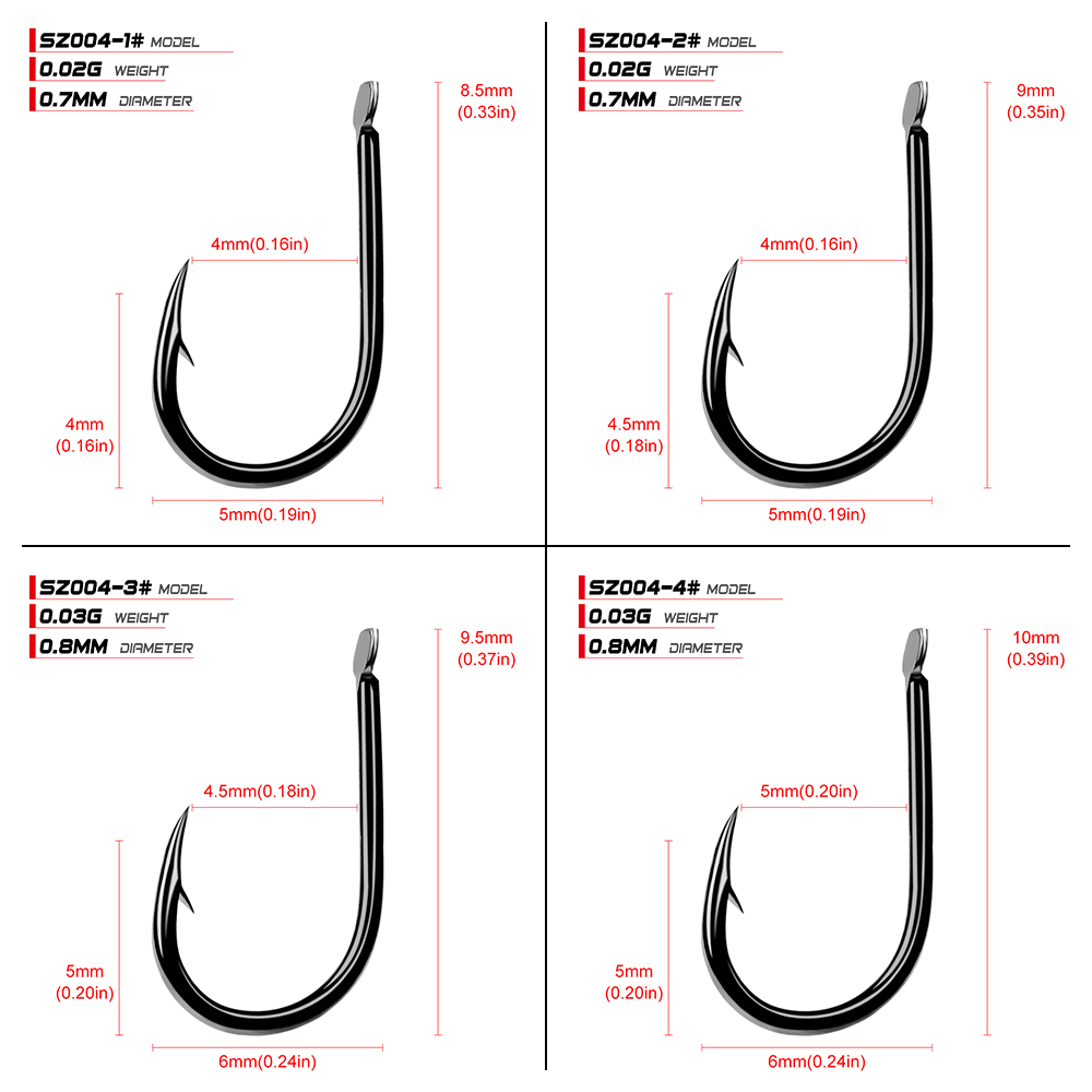 PROBEROS Amo da pesca 200 pezz - Fishing Hook Offset recensione e prezzo